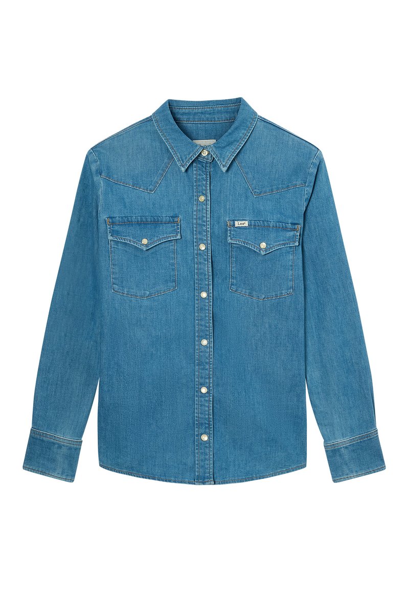 Lee Overhemdblouse blauw denim/bluedenim