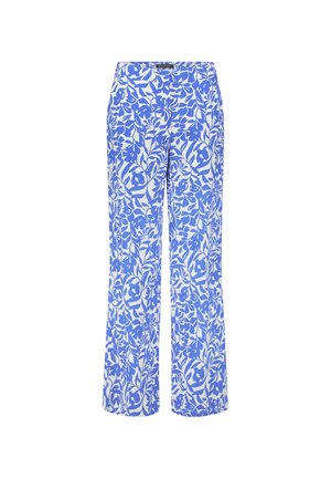 Betty Barclay, BETTY BARCLAY MIT ELASTISCHEM BUND LEINENHOSE - Pantalon classique - weiß blau