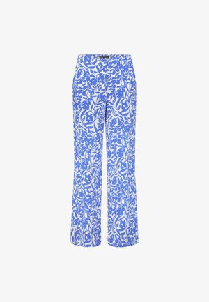 Betty Barclay, BETTY BARCLAY MIT ELASTISCHEM BUND LEINENHOSE - Pantalon classique - weiß blau