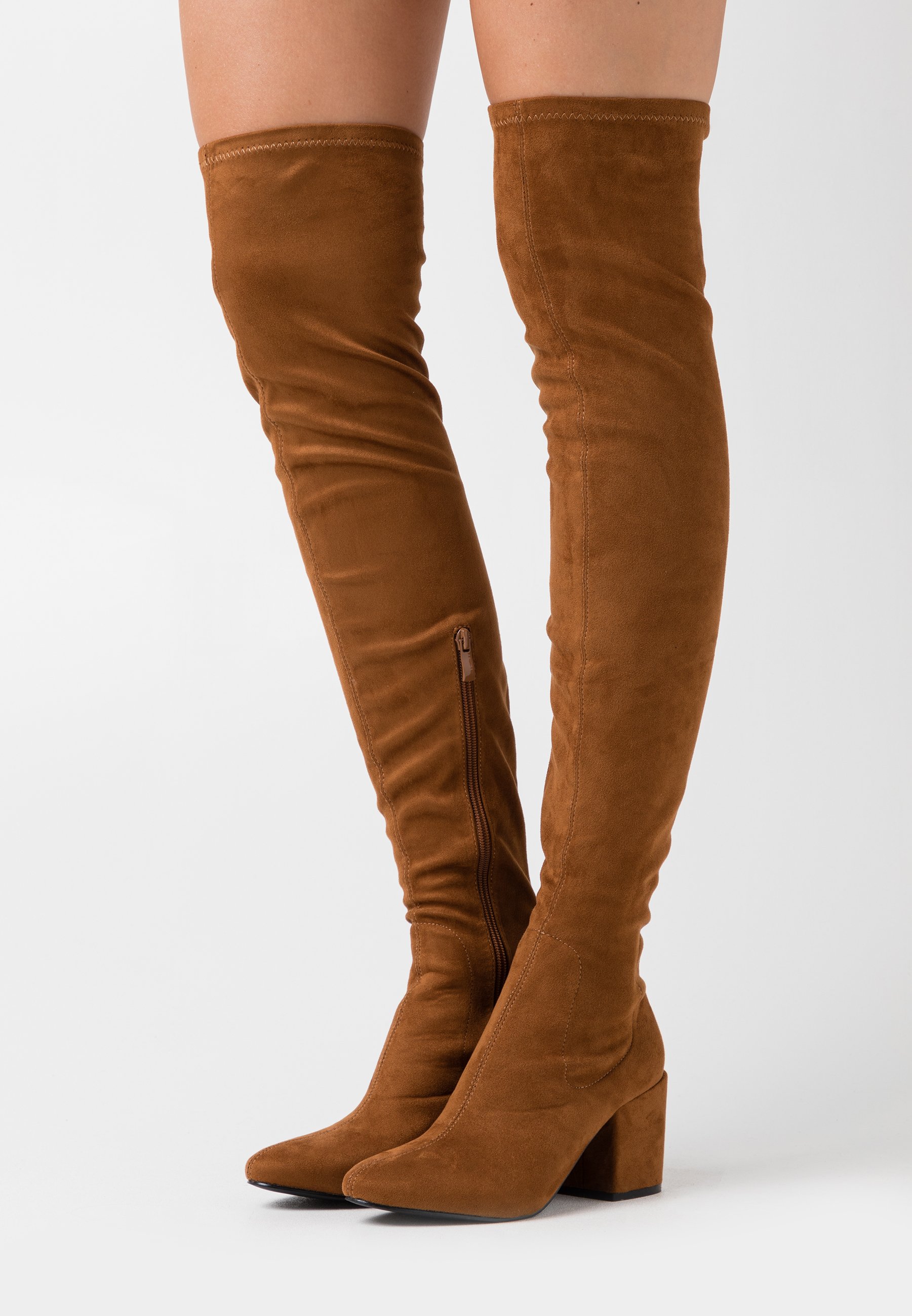 KOLA Overknee laarzen cognac KOLA Overknee laarzen cognac