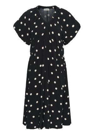 Soaked in Luxury, SLARJANA BALLOON - Jurk - black with oatmeal dot