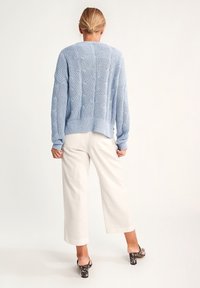 comma Strickpullover - mottled light blue