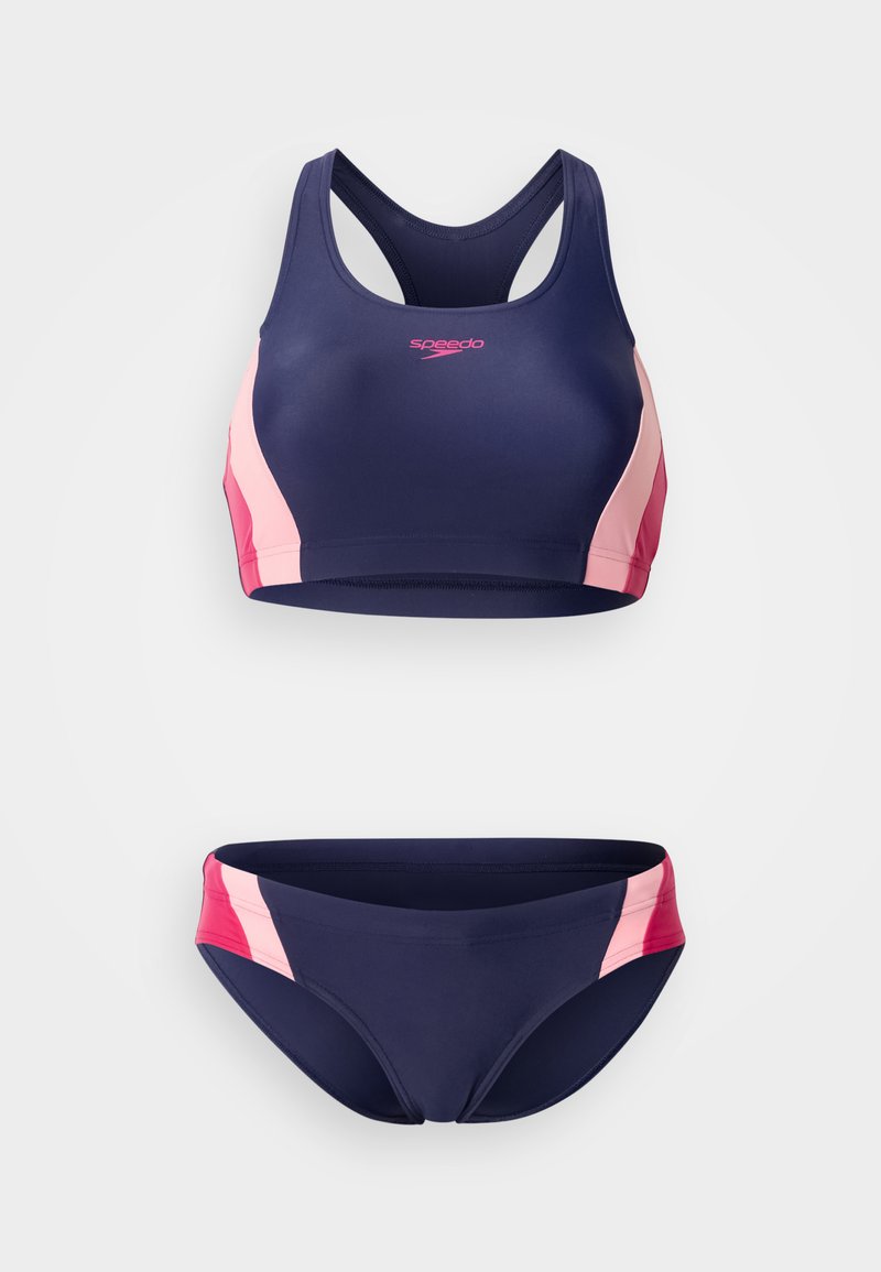 Speedo COLORBLOCK SPLICE 2.0 TWO PIECE - Bikini - peacoat/margarita ...