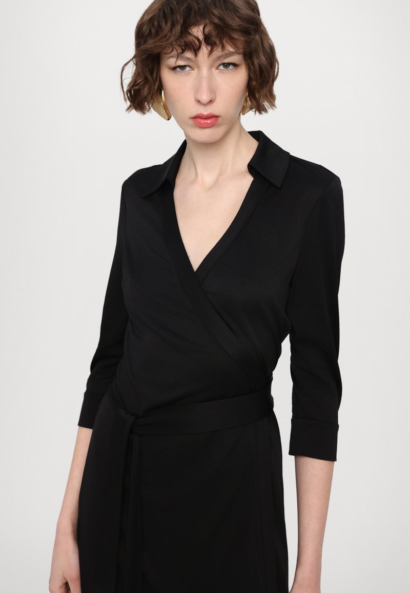 Diane von Furstenberg ABIGAIL MIDI DRESS - Vestito di maglina - black/nero  - Zalando.it