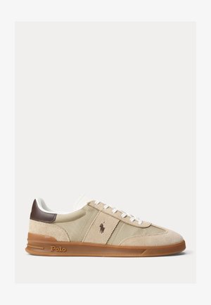 Polo Ralph Lauren HERITAGE AERA SUEDE PANELED SNEAKER UNISEX - Sportcipő - milkshake/dark brown