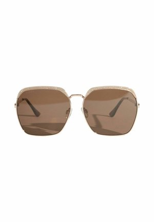 OVERSIZED GLITTER METAIL FRAME  - Ochelari de soare - brown