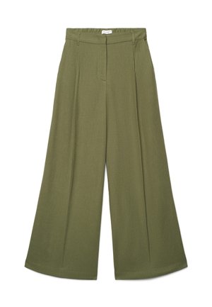 Calliope, PANTALONE LUNGO TINTA UNITA - Pantaloni - verde militare scuro