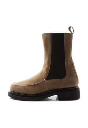 MARY STITCH - Enkellaarsjes met plateauzool - beige