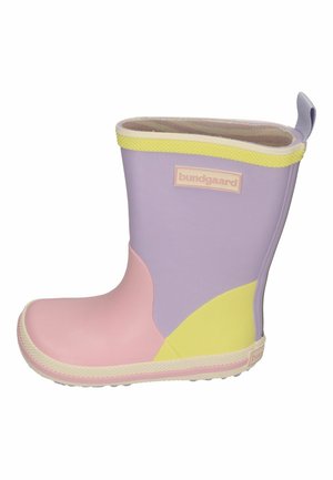 Wellies - lilac multi print