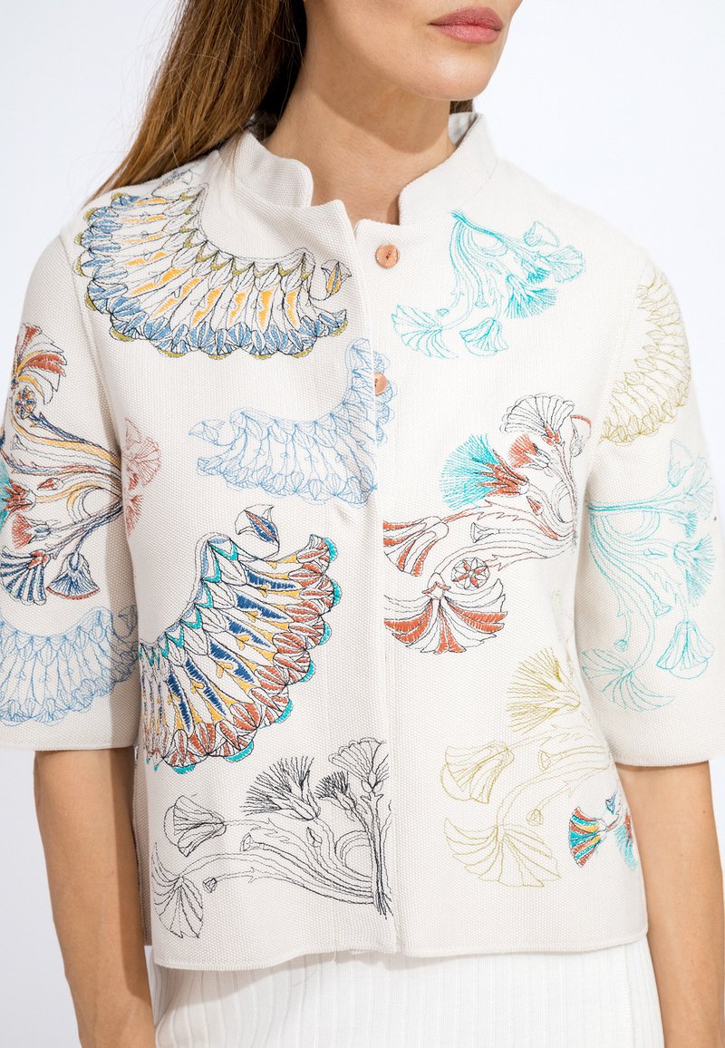 Ivko - EMBROIDERY, LOTOS MOTIF - Giacca leggera - off-white, Ingrandire