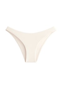 MEDIUM-COVERAGE U-CUT PIQUÉ - Bikini bottoms - beige