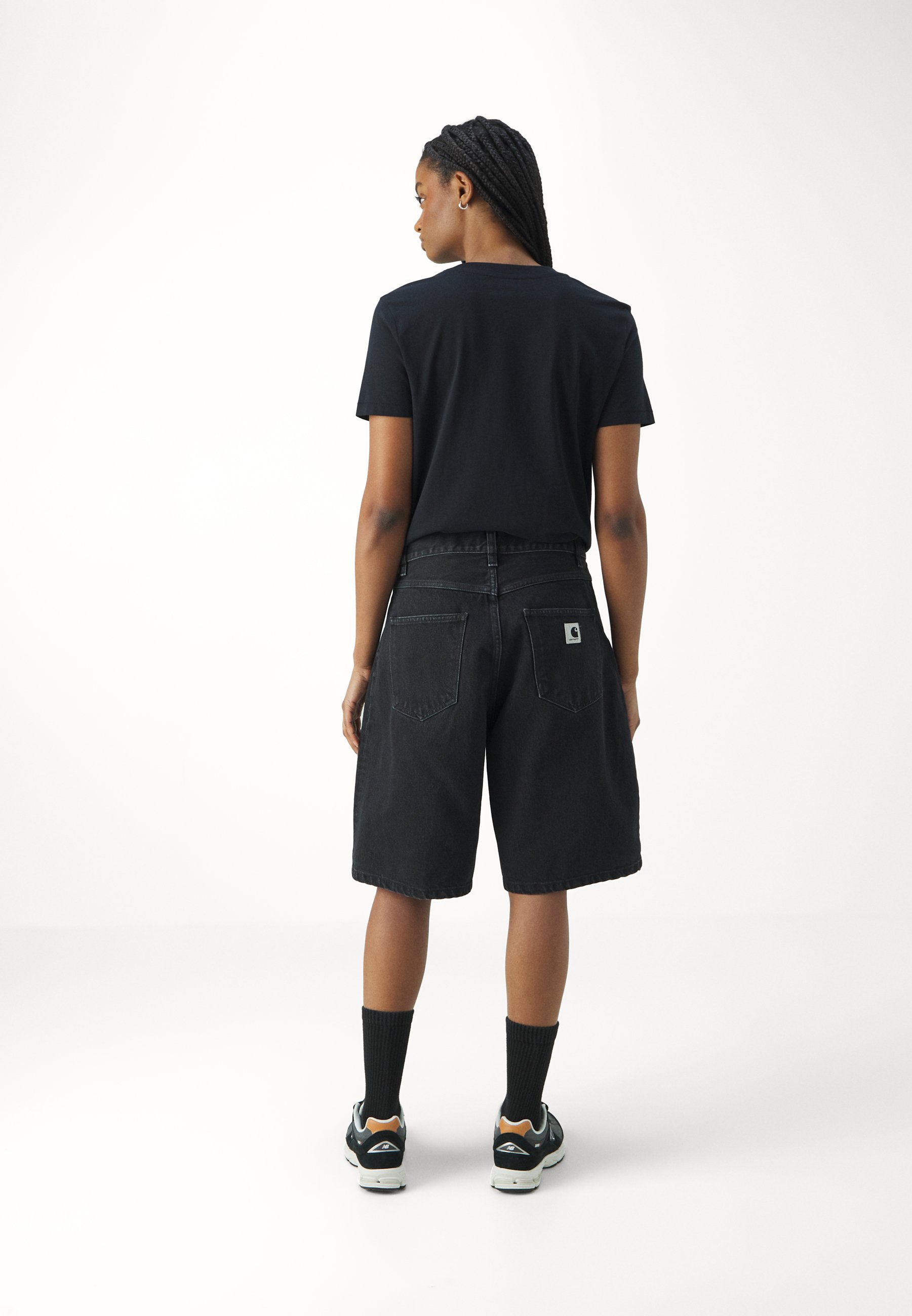 Carhartt WIP BRANDON SMITH - Denim shorts - black/black