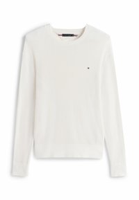 Tommy Hilfiger TEXTURED CREW NECK - Jumper - ivory petal