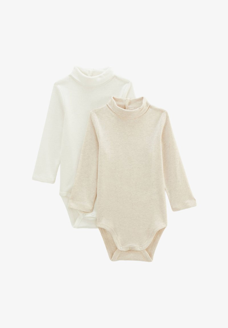 Monoprix 2 PACK À COL ROULÉ UNI - Body - beige chine