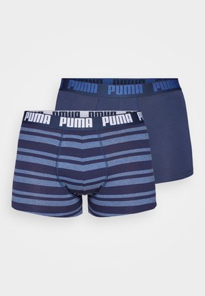 Puma boxershorts i marineblå, med ensfarget design og stripemønster. Elastisk midjebånd med Puma-logo. Myk bomullsmateriale.