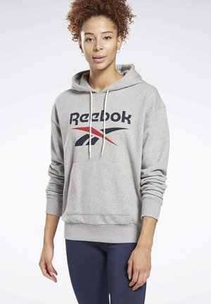 Reebok FRENCH TERRY ELEMENTS WORKOUT TRACK HOODIE - Hoodie - grey