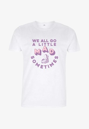 Disney ALICE IN WONDERLAND A LITTLE MAD SOMETIMES - Camiseta estampada - white