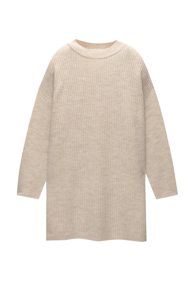 PULL&BEAR Gebreide jurk zandkleur