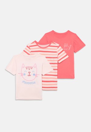3 PACK - T-shirt imprimé - pink/red