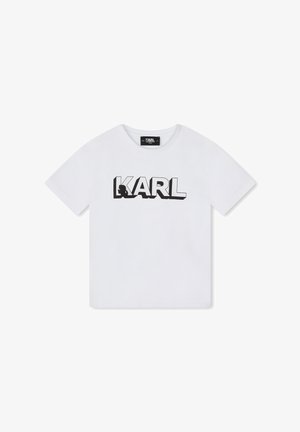 KARL LAGERFELD KIDS MANCHES COURTES - T-shirt con stampa - blanc