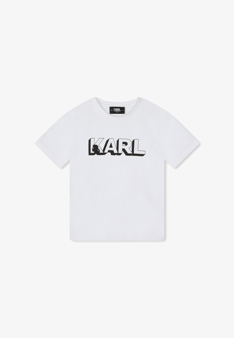 KARL LAGERFELD KIDS MANCHES COURTES - T-shirt con stampa - blanc