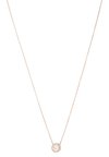 UNA NECKLACE ROUND CUT - Halskette - rose gold-coloured/white