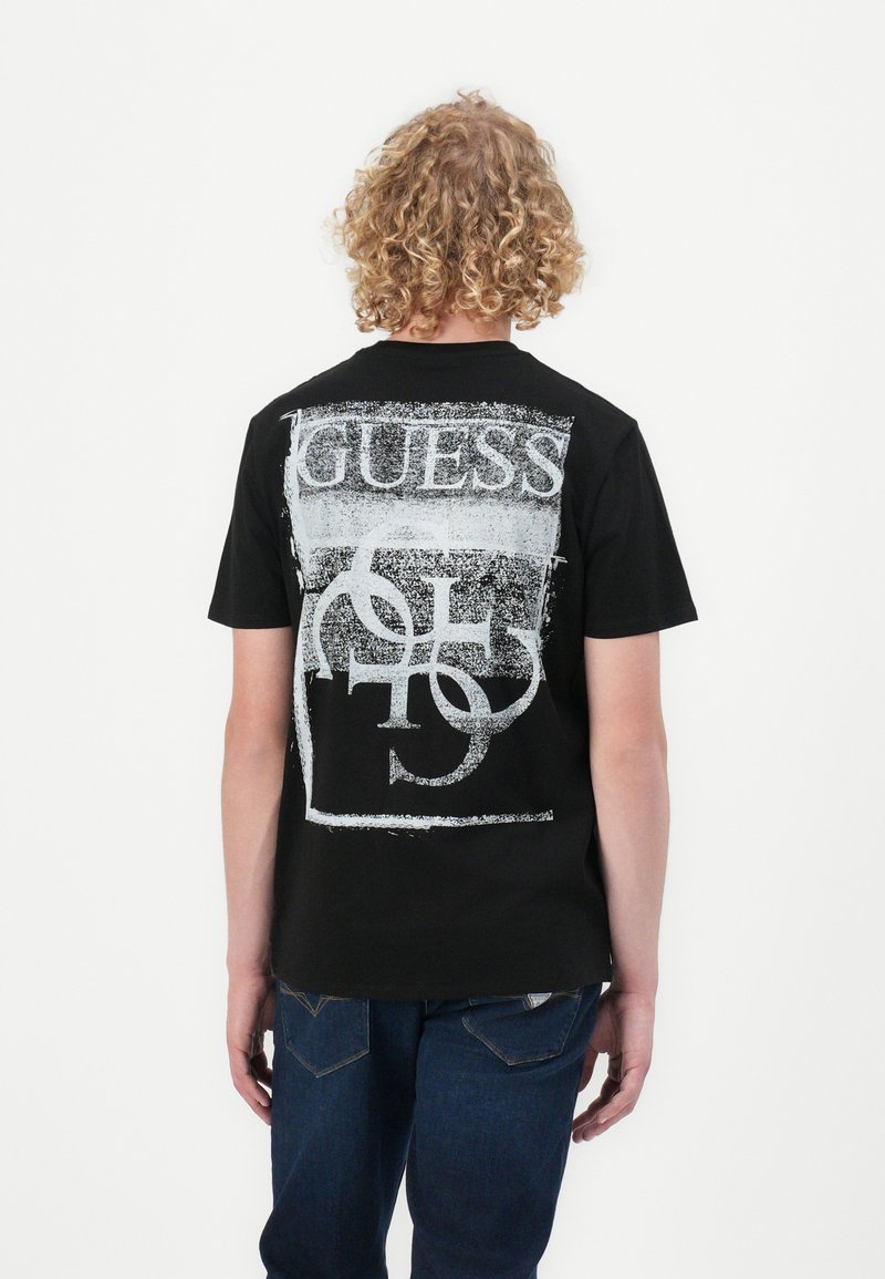 Guess - PAINTERS - Marškinėliai su spaudiniu - jet black, Padidinti
