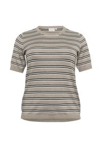 LIZZY STRIPED - Print T-shirt - elephant mel black chalk