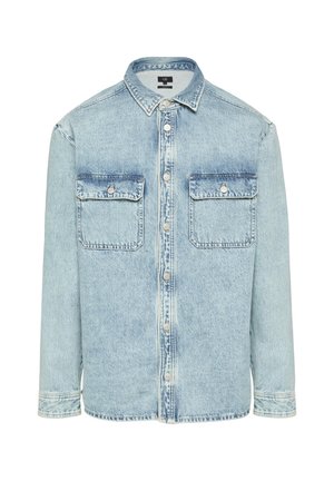 QS MIT AUFGESETZTEN BRUSTTASCHEN - Jeansjacke - blau