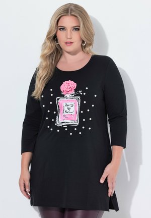 MIT ZIERPERLEN - T-shirt à manches longues - black