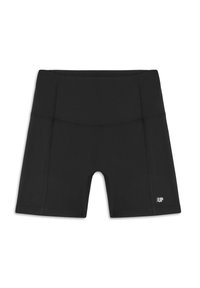 Zwarte sport shorts gemaakt van rekbaar stof. Voorzien van een brede tailleband en zijnaad. Inclusief een klein logo in de rechterbenedenhoek.