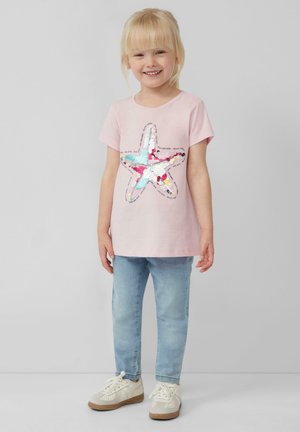 IM A-SHAPE MIT WENDEPAILLETTEN - T-Shirt print - zartrosa