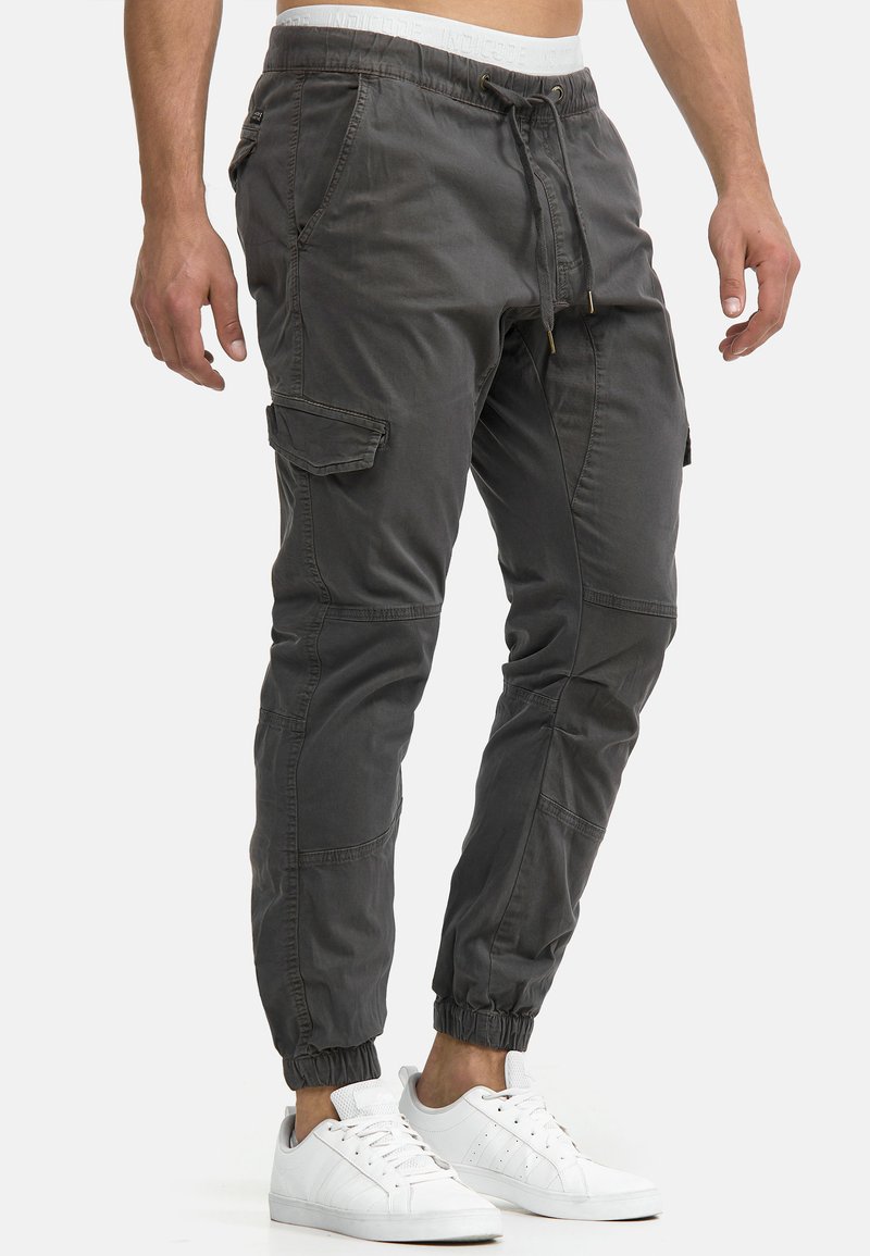 INDICODE JEANS LEVI Cargo trousers raven/grey Zalando.co.uk