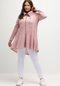 Ulla Popken Sudadera con cremallera - pink