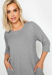 Yours Clothing STRIPE - Vardagsklänning - dark blue