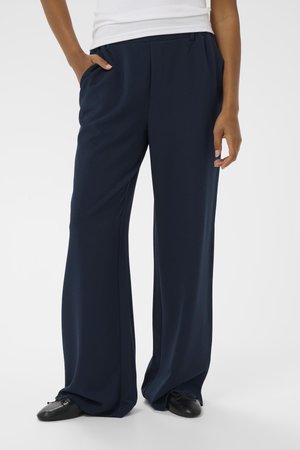 KABEATRICE WIDE PANTS - Pantalon classique - dark blue
