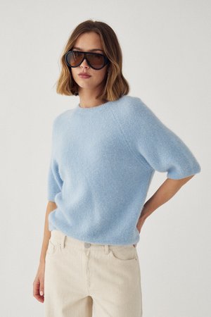 Noella T-shirt basic - sky blue