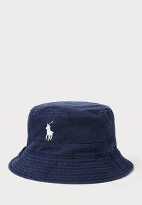 REVERSIBLE COTTON & LINEN BUCKET HAT UNISEX - Hattu - newport navy/indigo