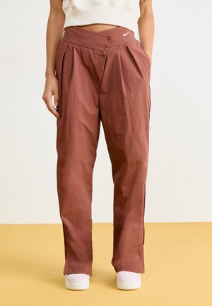 TROUSER  - Bukse - red sepia/burgundy crush/white
