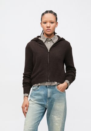 CASHSOFT ZIPPER HOODIE - Sweat zippé - terra brown