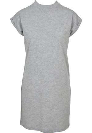 TURTLE EXTENDED SHOULDER - Jersey dress - grey