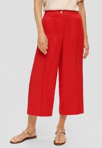 s.Oliver BLACK LABEL CULOTTE  WIDE LEG - Broek - preiselbeere