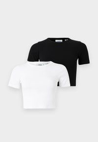JXFLORIE TEE 2 PACK - Pamata T-krekls - black/bright white