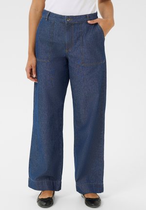 KAALICE WITH WIDE LEG - Wide Leg - blue washed denim