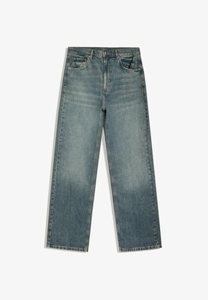 Bershka, BAGGY JEANS - Jean baggy - dark blue