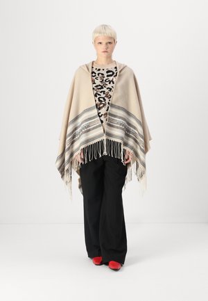 VIEMMA HOODED PONCHO - Skraistė - birch