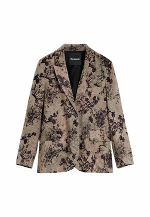 Desigual, FLORAL PRINTED COAT - Kurzmantel - gray