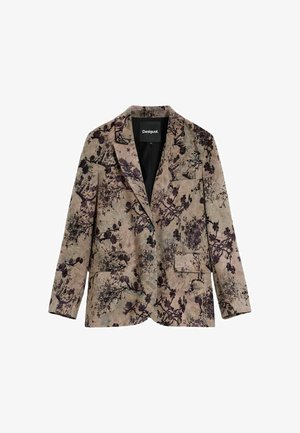 Desigual, FLORAL PRINTED COAT - Kurzmantel - gray