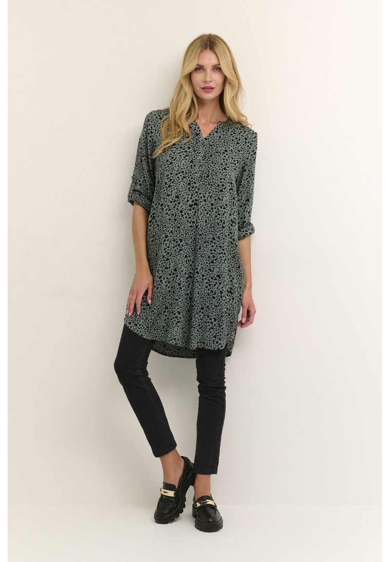 KAFFE KAmarlo Leaves Dress Oak/Chalk