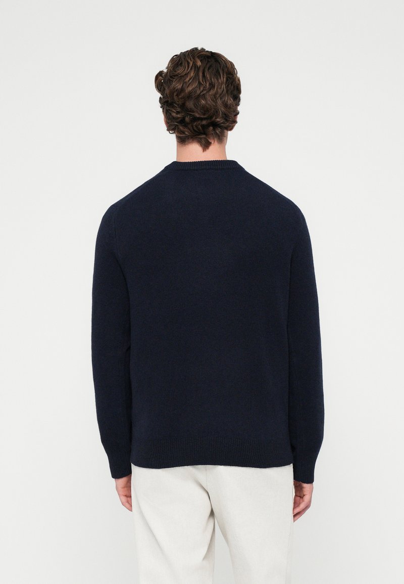 Suéter De Lana De Cordero Hackett London Para Hombre - Cuello Redondo, Acolchado